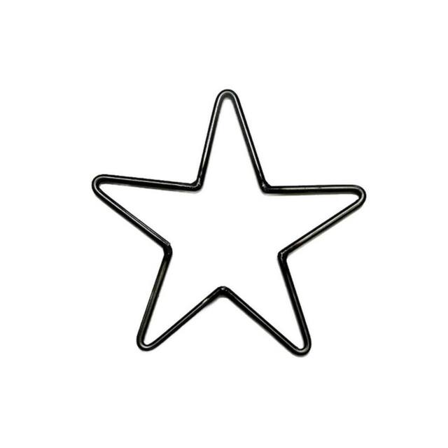Poppyforge Wire Star 22 cm Garden Wall Art L22xH22 cm - Bare Metal/Ready to Rust in Metallics - image 1