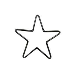 Poppyforge Wire Star 22 cm Garden Wall Art L22xH22 cm - Bare Metal/Ready to Rust in Metallics - thumbnail 1