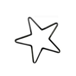 Poppyforge Wire Star 22 cm Garden Wall Art L22xH22 cm - Bare Metal/Ready to Rust in Metallics - thumbnail 2