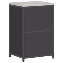 Berkfield Home Kitchen Storage Cabinet with Shelf with Storage with Door Black Steel - thumbnail 8