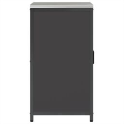 Berkfield Home Kitchen Storage Cabinet with Shelf with Storage with Door Black Steel - thumbnail 7