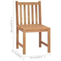Berkfield Home Beautiful Garden Chairs 2 pcs Solid Teak Wood in Brown - thumbnail 8