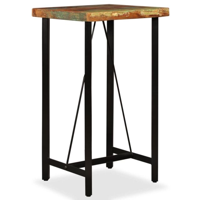 Berkfield Home Bar Table Solid Reclaimed Wood 60x60x107 cm in Brown - Size: 60 x 60 x 107 cm - image 1