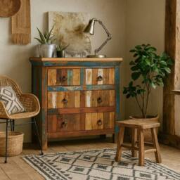 Wyld Haus Seattle Reclaimed Wood 4 Drawer Chest in Brown - thumbnail 1