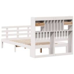 Berkfield Home Bookcase Bed without Mattress White 135x190 cm Double Solid Wood Pine - thumbnail 6