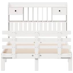 Berkfield Home Bookcase Bed without Mattress White 135x190 cm Double Solid Wood Pine - thumbnail 4
