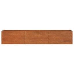 Berkfield Home Garden Raised Bed Rusty 240x40x45 cm Corten Steel in Brown - Size: 240 x 40 x 45 cm - thumbnail 4