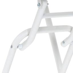 Berkfield Home White Folding Garden Table White √ò50x72 cm Steel - Size: 50x72 cm - thumbnail 8