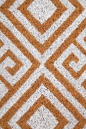 Orsina Filta Blue & White Geo Coir Doormat in Brown - Size: Small - thumbnail 4