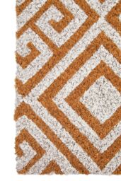 Orsina Filta Blue & White Geo Coir Doormat in Brown - Size: Small - thumbnail 3
