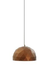 Orsina Medium White Dome Pendant Light, Geometric White Steel Ceiling Light With Clean Finish, Hanging Pendant Lamp in Gold