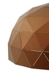 Orsina Medium White Dome Pendant Light, Geometric White Steel Ceiling Light With Clean Finish, Hanging Pendant Lamp in Gold - thumbnail 5