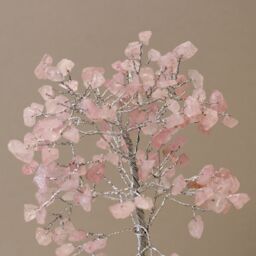 KDMD Gemstone Tree with Organite Base - 160 Stone - Rose Quartz in Pink - thumbnail 2