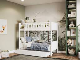 Flair Bea Shorty Bunk Bed in White - Size: Junior - thumbnail 5