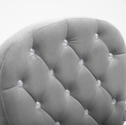 STILVORA Grey Velvet Office Chair with Adjustable Height - thumbnail 7