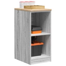 Berkfield Home Garage Storage Cabinet Grey Sonoma 40x51x85 cm Solid Wood Pine - Size: 40 x 51 x 85 cm - thumbnail 1