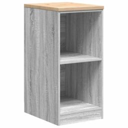 Berkfield Home Garage Storage Cabinet Grey Sonoma 40x51x85 cm Solid Wood Pine - Size: 40 x 51 x 85 cm - thumbnail 2