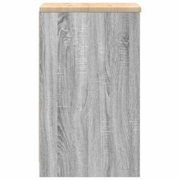 Berkfield Home Garage Storage Cabinet Grey Sonoma 40x51x85 cm Solid Wood Pine - Size: 40 x 51 x 85 cm - thumbnail 6