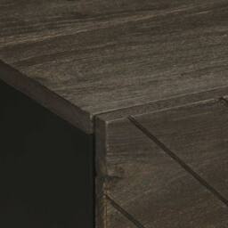 Berkfield Home Beautiful Bedside Cabinet Black 40x33x46 cm Solid Wood Mango - Size: 40 x 33 x 46 cm - thumbnail 7
