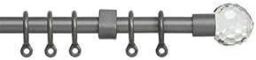 New Edge Blinds Exenteable Metal Curtain Pole 13-16mm in Silver - Size: 120 cm - thumbnail 1
