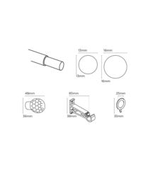 New Edge Blinds Exenteable Metal Curtain Pole 13-16mm in Silver - Size: 120 cm - thumbnail 2