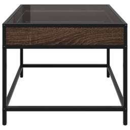 Berkfield Home Decorative Coffee Table with Infinity LED Brown Oak 50x50x41 cm - Size: 50 x 50 x 41 cm - thumbnail 7