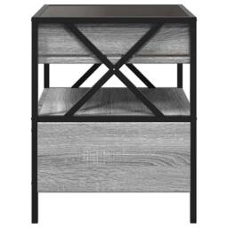 Berkfield Home Decorative Coffee Table with Infinity LED Grey Sonoma 40x40x51 cm - Size: 40 x 40 x 51 cm - thumbnail 7