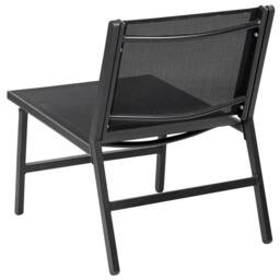Wyld and Coco Folding Garden Chair with Footrest - Black Textilene - thumbnail 6