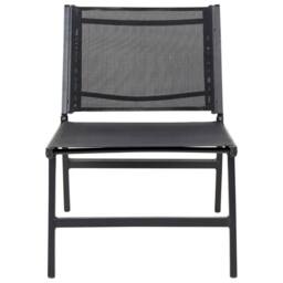 Wyld and Coco Folding Garden Chair with Footrest - Black Textilene - thumbnail 5