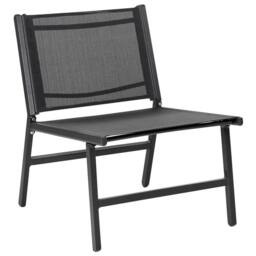 Wyld and Coco Folding Garden Chair with Footrest - Black Textilene - thumbnail 3