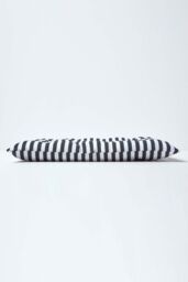 Homescapes Set of 4 Black & White Stripe Seat Pad with Straps 40 x 40 cm - Size: 40 cm x 40 cm - thumbnail 5