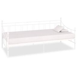 Berkfield Home Daybed Frame White Metal 90x200 cm