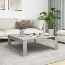 Berkfield Home Coffee Table Concrete Grey 100x100x35 cm Engineered Wood - Size: 100 x 100 x 35 cm - thumbnail 1
