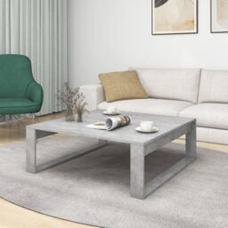 Berkfield Home Coffee Table Concrete Grey 100x100x35 cm Engineered Wood - Size: 100 x 100 x 35 cm - thumbnail 3
