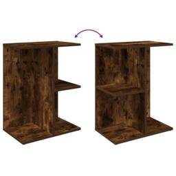 Berkfield Home Elegant Bedside Tables 2 pcs Smoked Oak 46.5x29x61 cm Engineered Wood in Brown - thumbnail 8