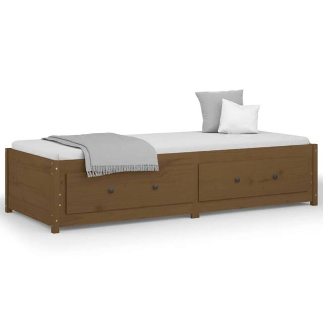 Berkfield Home Day Bed Honey Brown 90x200 cm Solid Wood Pine - image 1