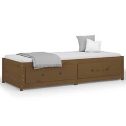 Berkfield Home Day Bed Honey Brown 90x200 cm Solid Wood Pine - thumbnail 1