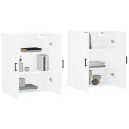 Berkfield Home Wall Mounted Cabinets 2 pcs White 69.5x34x90 cm - thumbnail 3