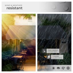tectake Retractable Awning Ornella in Dark Grey - Size: 300 cm x 250 cm - thumbnail 4