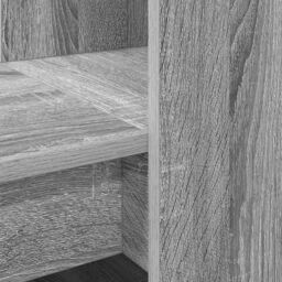 Berkfield Home with Shelf with Storage Grey Sonoma 122 x 67 x 145 cm - thumbnail 7