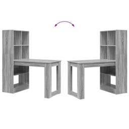 Berkfield Home with Shelf with Storage Grey Sonoma 122 x 67 x 145 cm - thumbnail 8