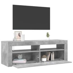 Berkfield Home TV Cabinet with LED Lights Concrete Grey 120x35x40 cm - Size: 120 x 35 x 40 cm - thumbnail 7