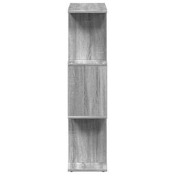 Berkfield Home Room Divider Bookcase 3-Tier Grey Sonoma 70x24x97 cm Engineered Wood - Size: 70 x 24 x 97 cm - thumbnail 6