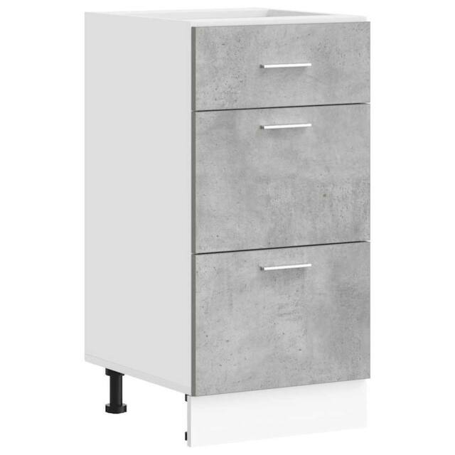 Berkfield Home Bottom Cabinet Concrete Grey 40x46x81.5 cm Engineered Wood - image 1