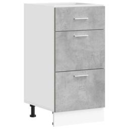 Berkfield Home Bottom Cabinet Concrete Grey 40x46x81.5 cm Engineered Wood - thumbnail 1