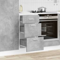 Berkfield Home Bottom Cabinet Concrete Grey 40x46x81.5 cm Engineered Wood - thumbnail 2