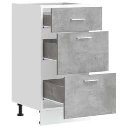 Berkfield Home Bottom Cabinet Concrete Grey 40x46x81.5 cm Engineered Wood - thumbnail 5