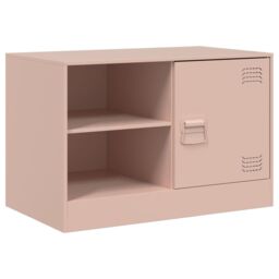 Berkfield Home TV Cabinet Pink 67x39x44 cm Steel - Size: 67 x 39 x 44 cm - thumbnail 2
