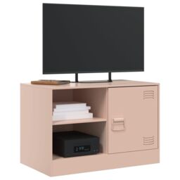 Berkfield Home TV Cabinet Pink 67x39x44 cm Steel - Size: 67 x 39 x 44 cm - thumbnail 4