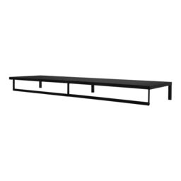 H&O Direct Black Wall Mounted Clothes Rack with Top Shelf - thumbnail 4